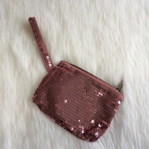 Pink Sequin Wristlet Wallet - Picture 2 of 7